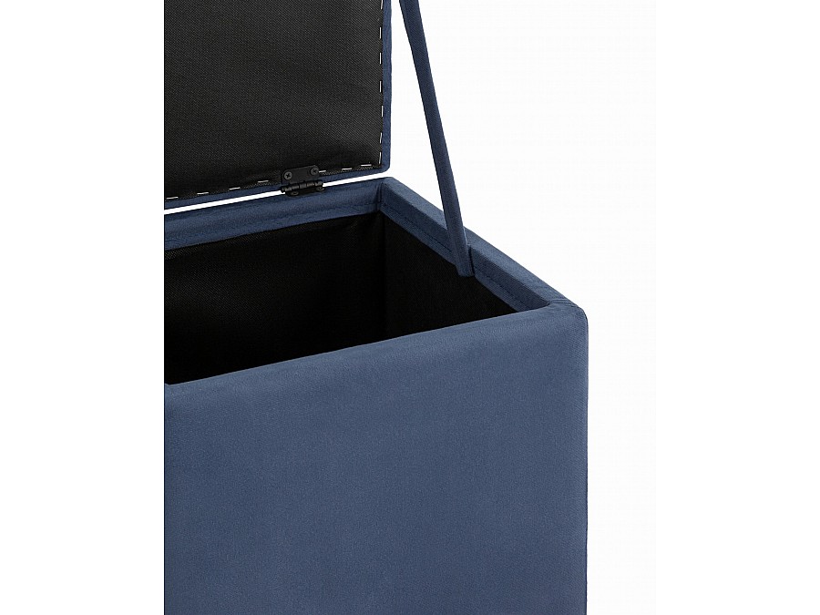 Пуф с крышкой Нильсон велюр синий