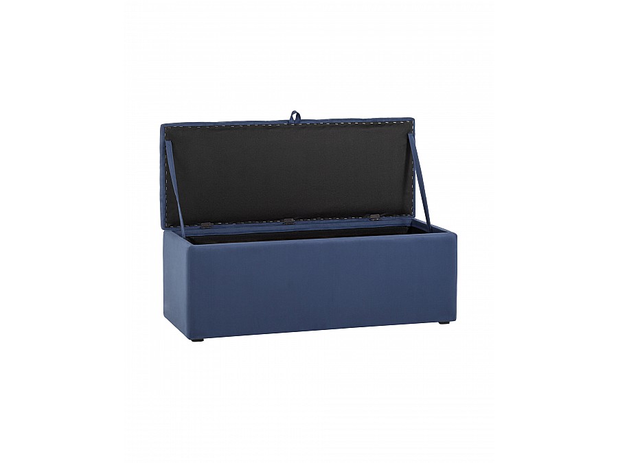 Пуф с крышкой Нильсон 2 велюр синий