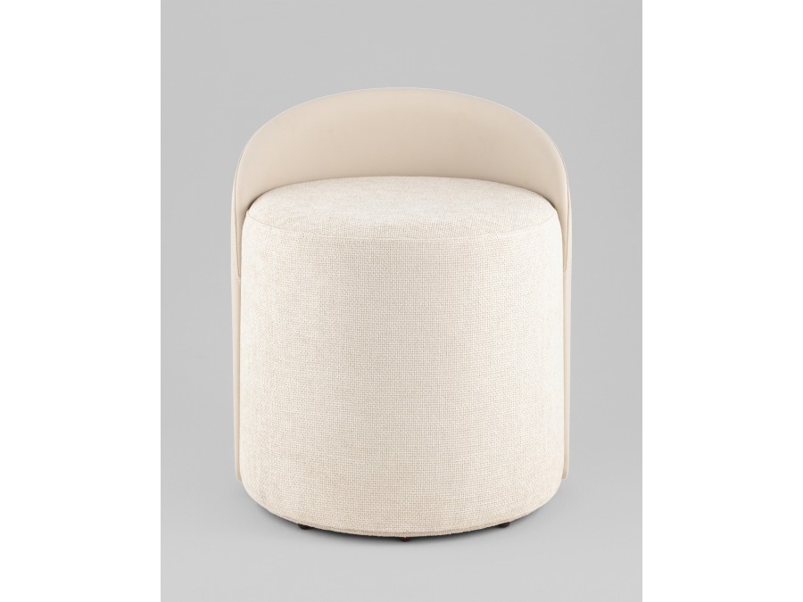 Пуф Тея спинка иск.кожа, сиденье шенилл бежевый