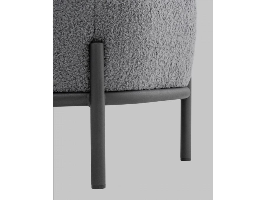 Пуф Стоун букле Fluffy темно-серый