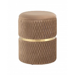 Пуф Джесси с ящиком велюр бежевый