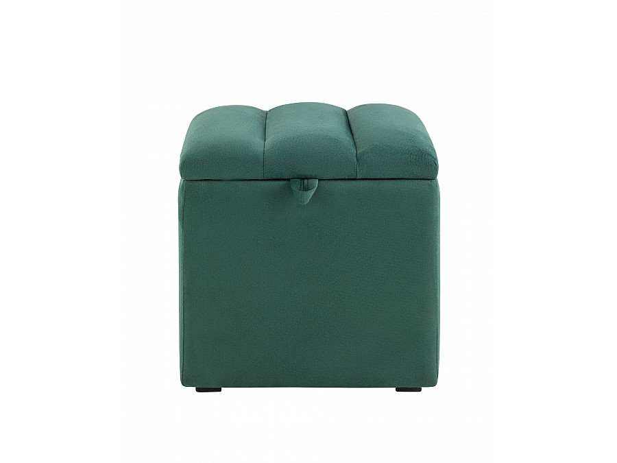 Пуф с крышкой Нильсон велюр зелёный