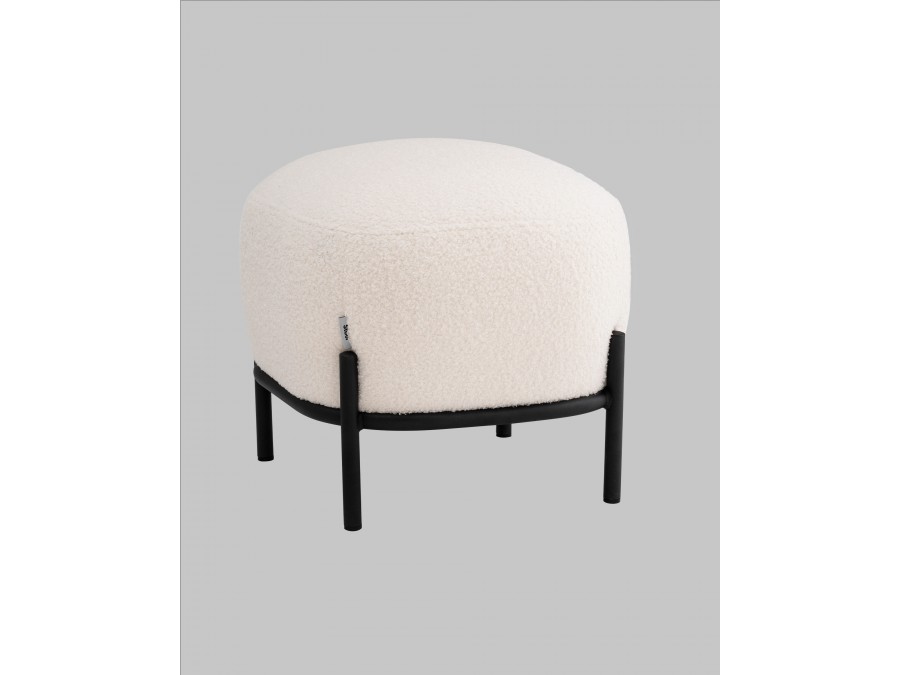 Пуф Стоун букле Fluffy молочный