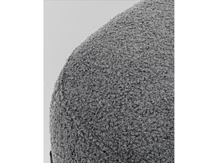Пуф Стоун букле Fluffy темно-серый