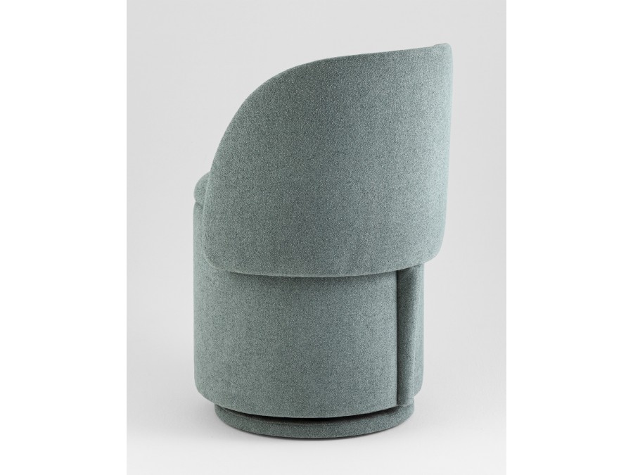 Пуф-трансформер Таунсвилл вращающийся с ящиком букле зеленый