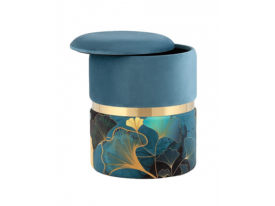 Пуф Кэрри с ящиком велюр Gingko