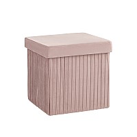Пуф складной с ящиком Store Square пыльно-розовый