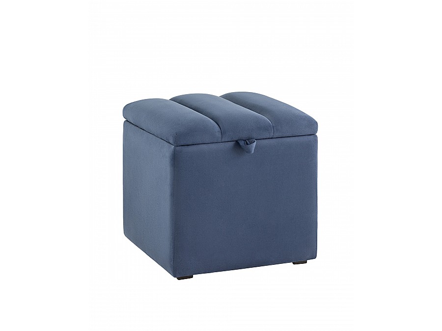 Пуф с крышкой Нильсон велюр синий