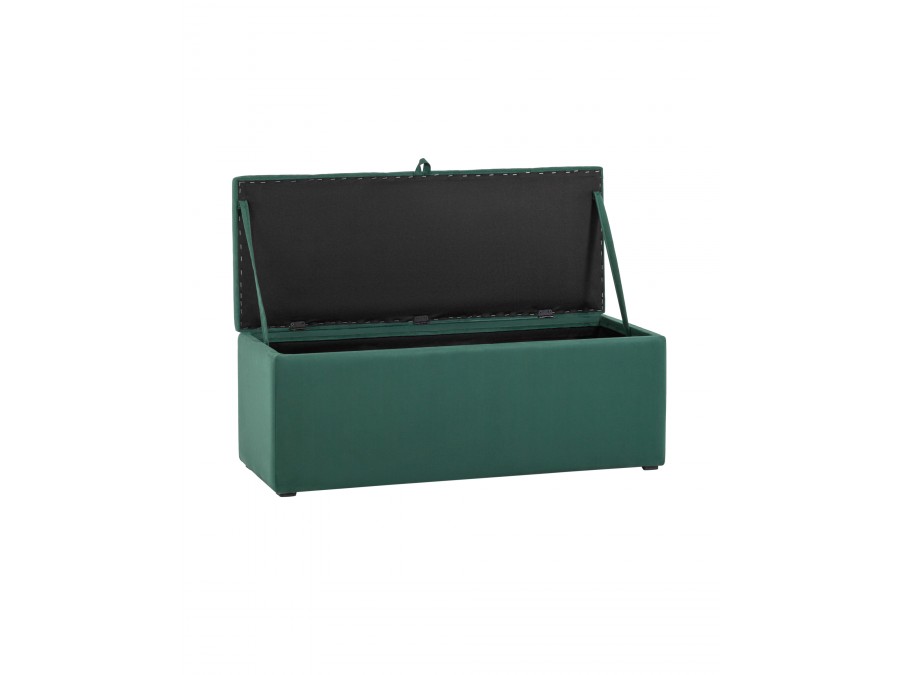 Пуф с крышкой Нильсон 2 велюр зелёный