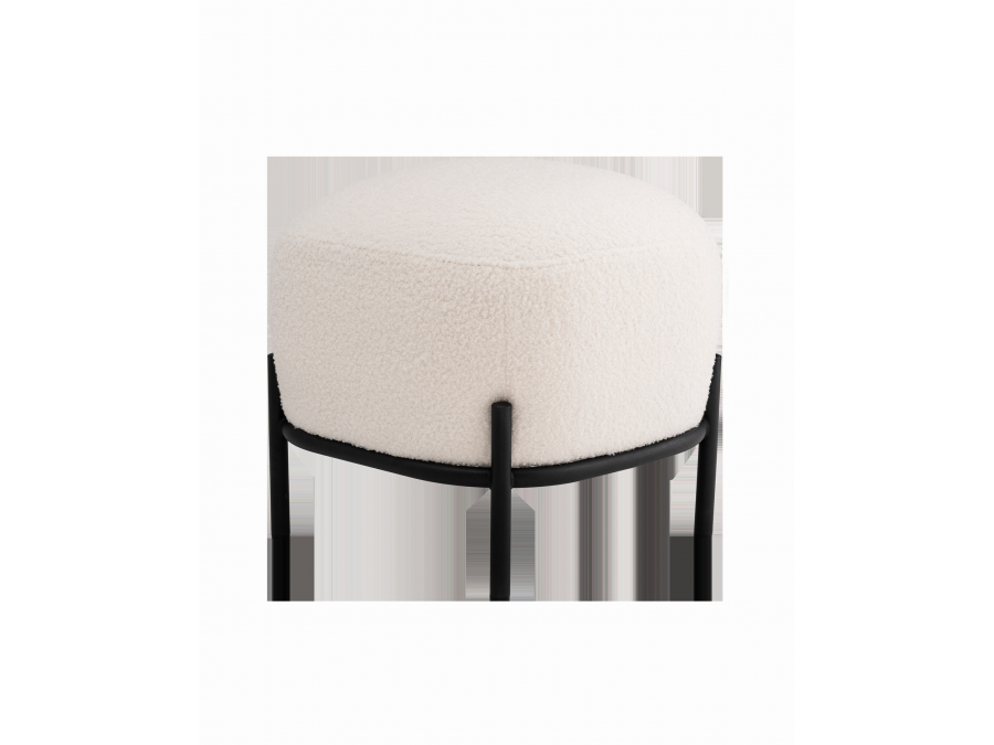 Пуф Стоун букле Fluffy молочный