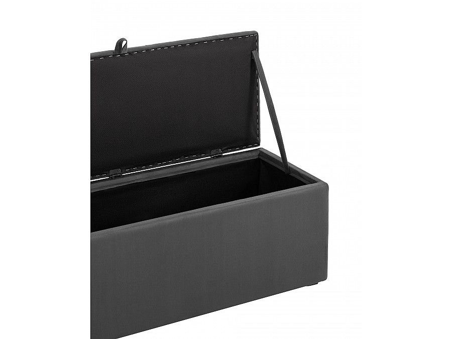 Пуф с крышкой Нильсон 2 велюр тёмно-серый