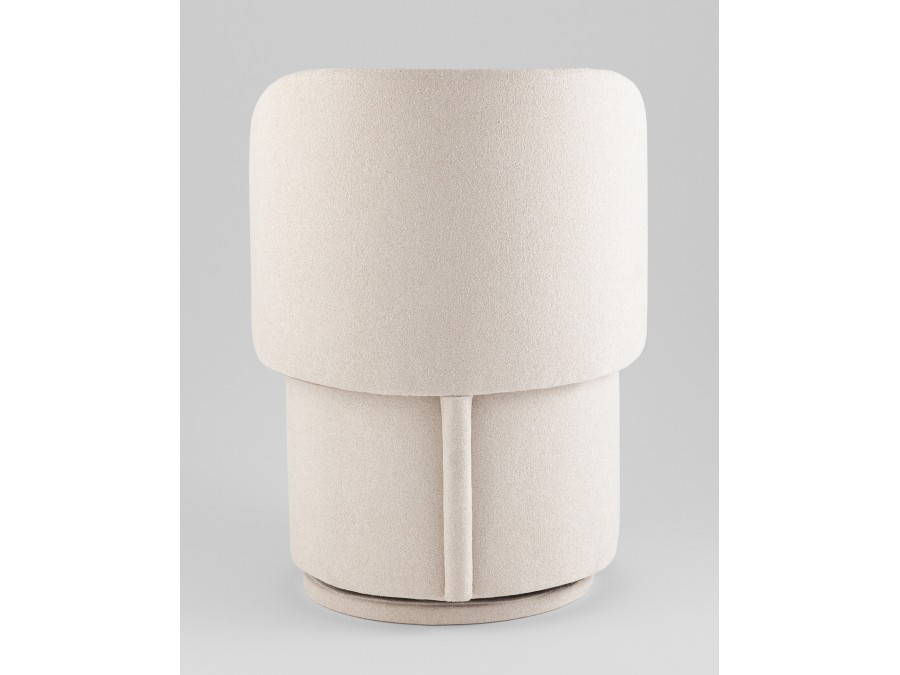 Пуф-трансформер Таунсвилл вращающийся с ящиком букле молочный