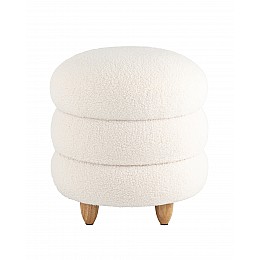 Пуф с ящиком Винни L тедди белый