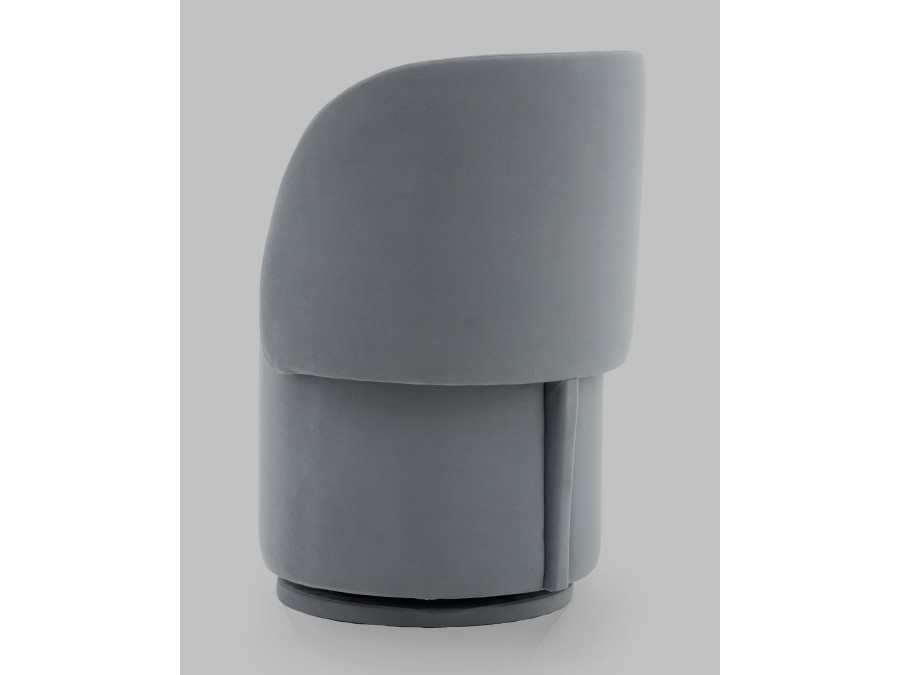 Пуф-трансформер Таунсвилл вращающийся с ящиком велюр серый