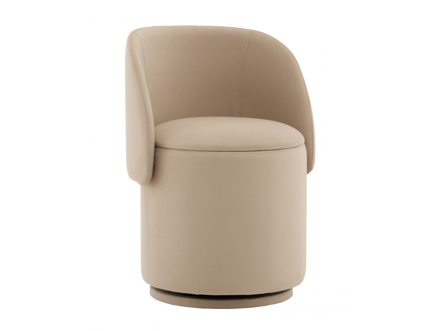 Пуф-трансформер Таунсвилл вращающийся с ящиком велюр бежевый