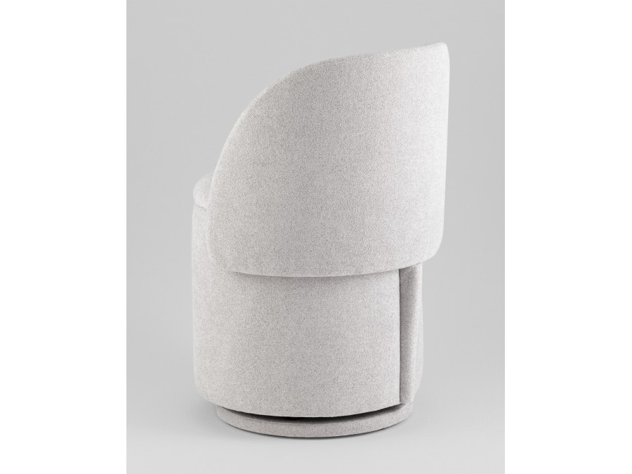 Пуф-трансформер Таунсвилл вращающийся с ящиком букле светло-серый