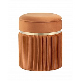 Пуф Миранда с ящиком велюр оранжевый