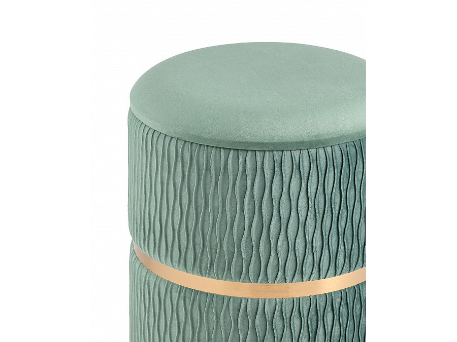Пуф Джесси с ящиком велюр бирюзовый