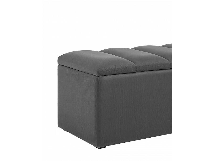 Пуф с крышкой Нильсон 2 велюр тёмно-серый