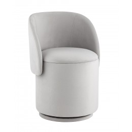 Пуф-трансформер Таунсвилл вращающийся с ящиком велюр светло-серый