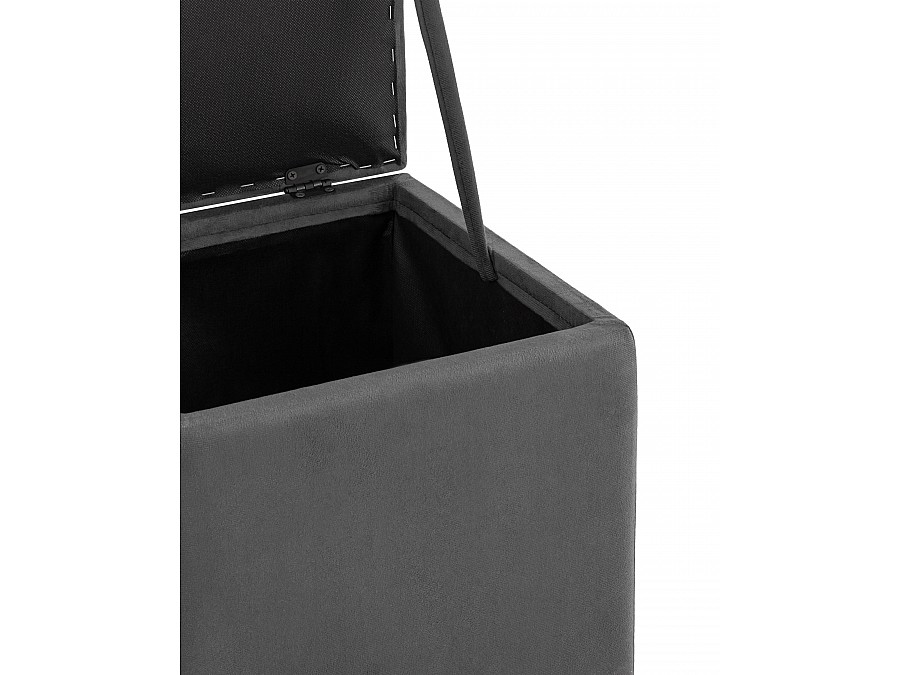 Пуф с крышкой Нильсон велюр тёмно-серый