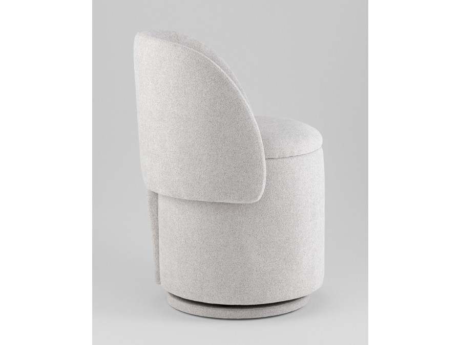 Пуф-трансформер Таунсвилл вращающийся с ящиком букле светло-серый