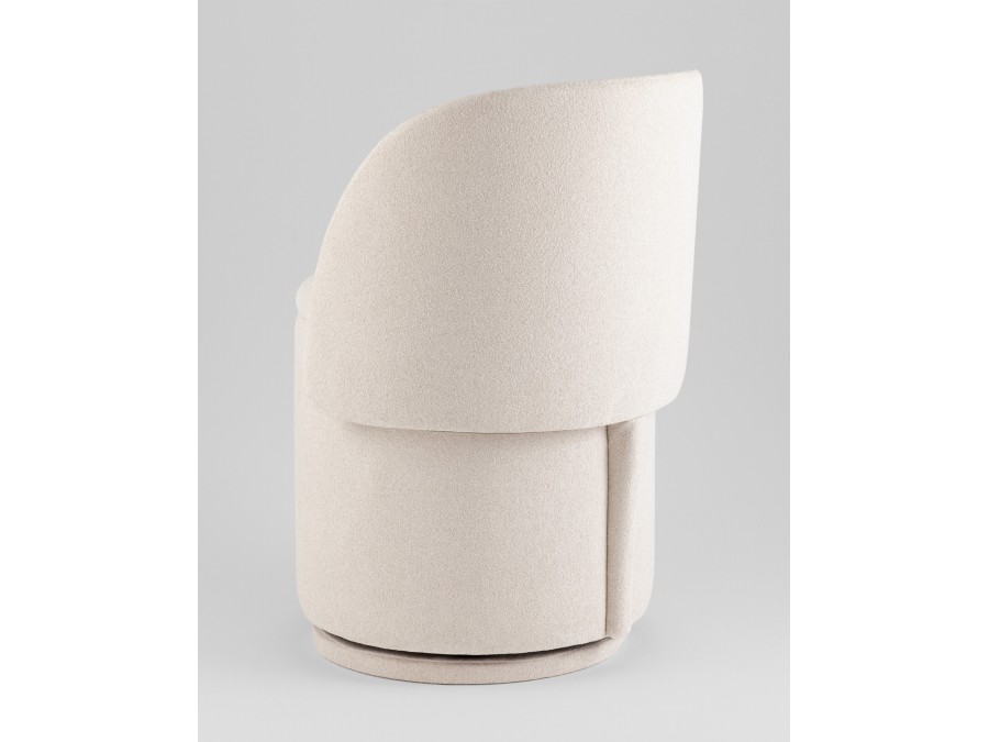 Пуф-трансформер Таунсвилл вращающийся с ящиком букле молочный