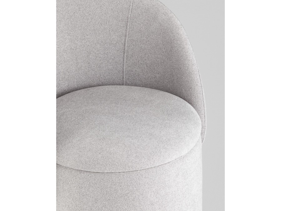 Пуф-трансформер Таунсвилл вращающийся с ящиком букле светло-серый