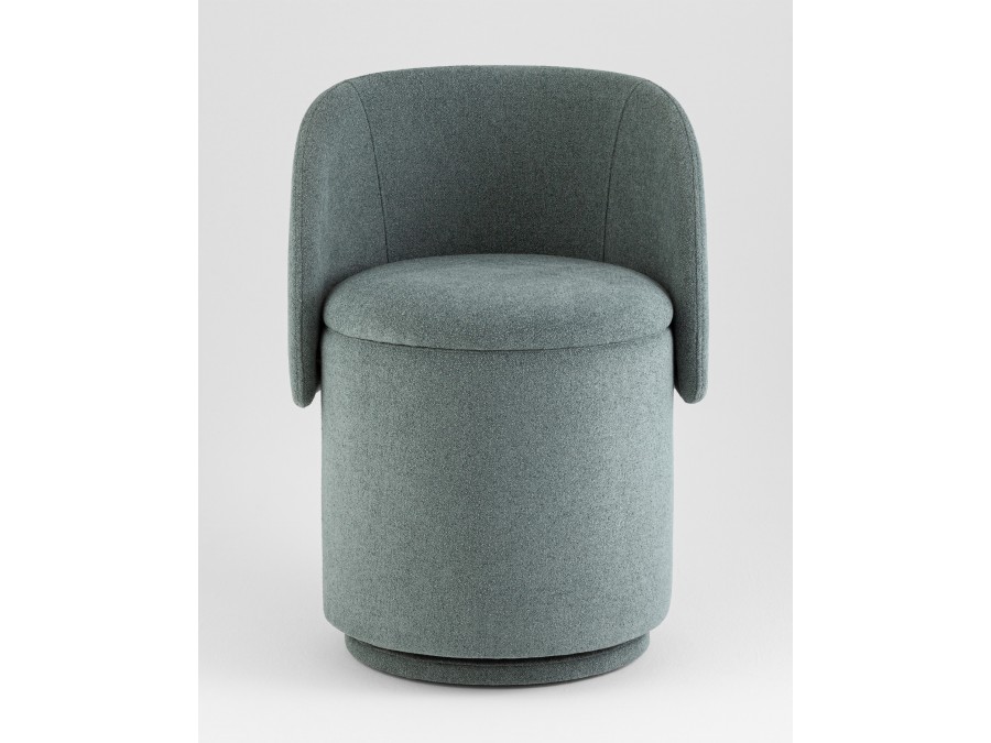 Пуф-трансформер Таунсвилл вращающийся с ящиком букле зеленый