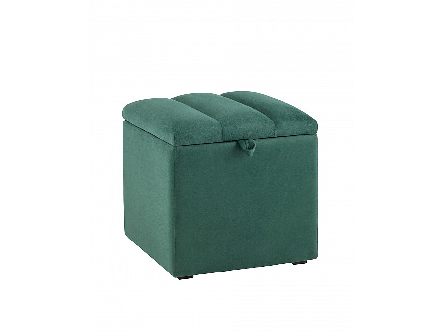 Пуф с крышкой Нильсон велюр зелёный