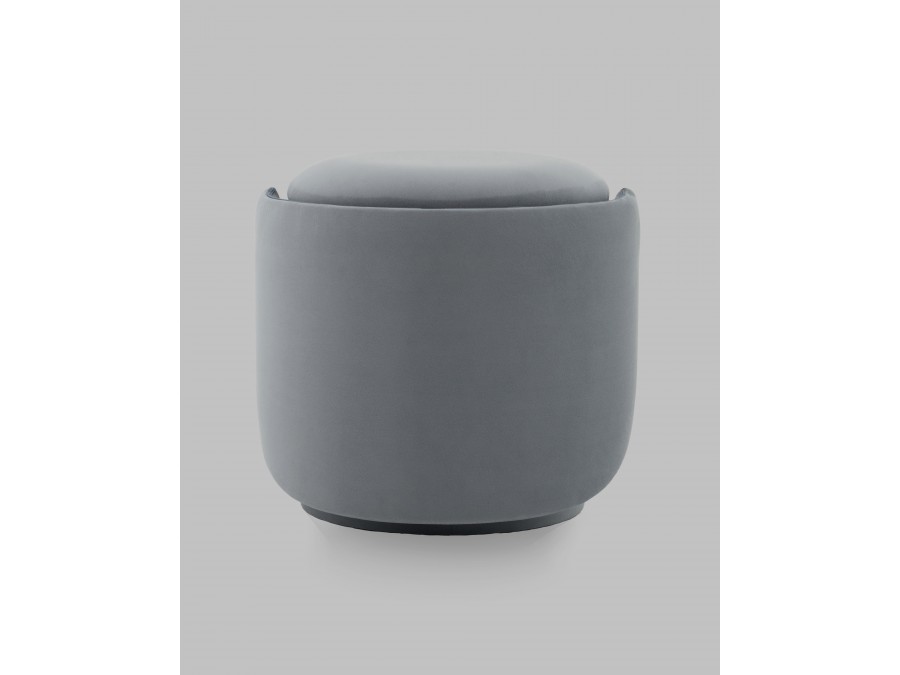 Пуф-трансформер Таунсвилл вращающийся с ящиком велюр серый