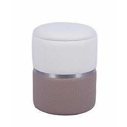 Пуф Кэрри с ящиком серебро шенилл светло-коричневый