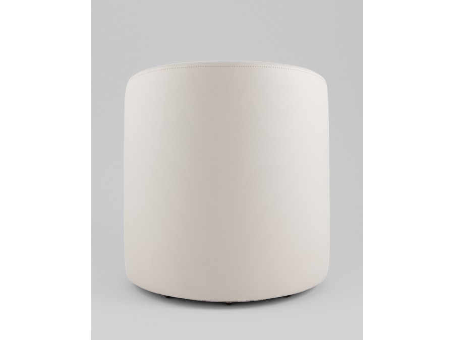 Пуф Тея спинка иск.кожа, сиденье шенилл светло-серый