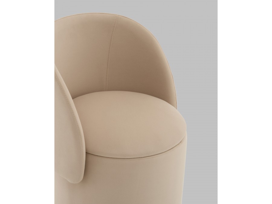 Пуф-трансформер Таунсвилл вращающийся с ящиком велюр бежевый