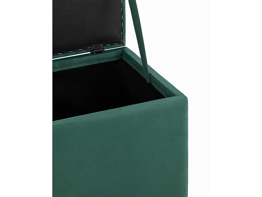 Пуф с крышкой Нильсон велюр зелёный