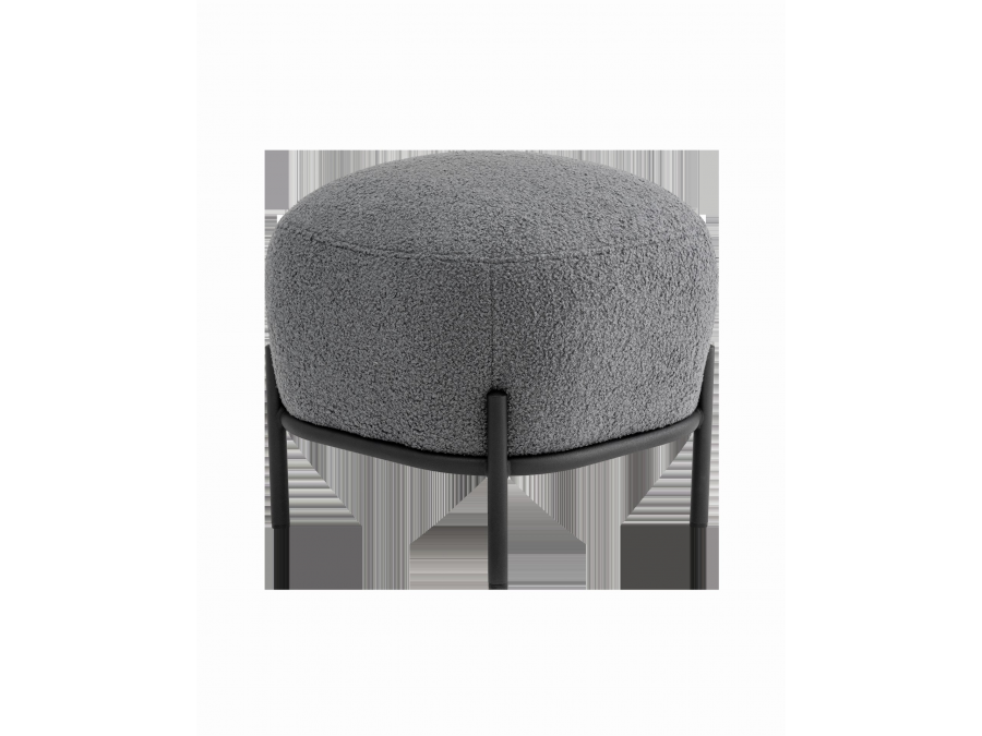 Пуф Стоун букле Fluffy темно-серый
