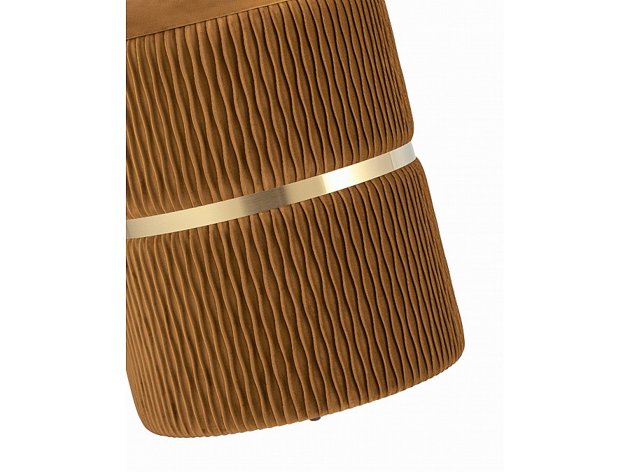 Пуф Джесси с ящиком велюр горчичный