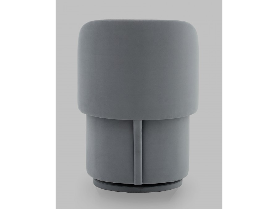 Пуф-трансформер Таунсвилл вращающийся с ящиком велюр серый