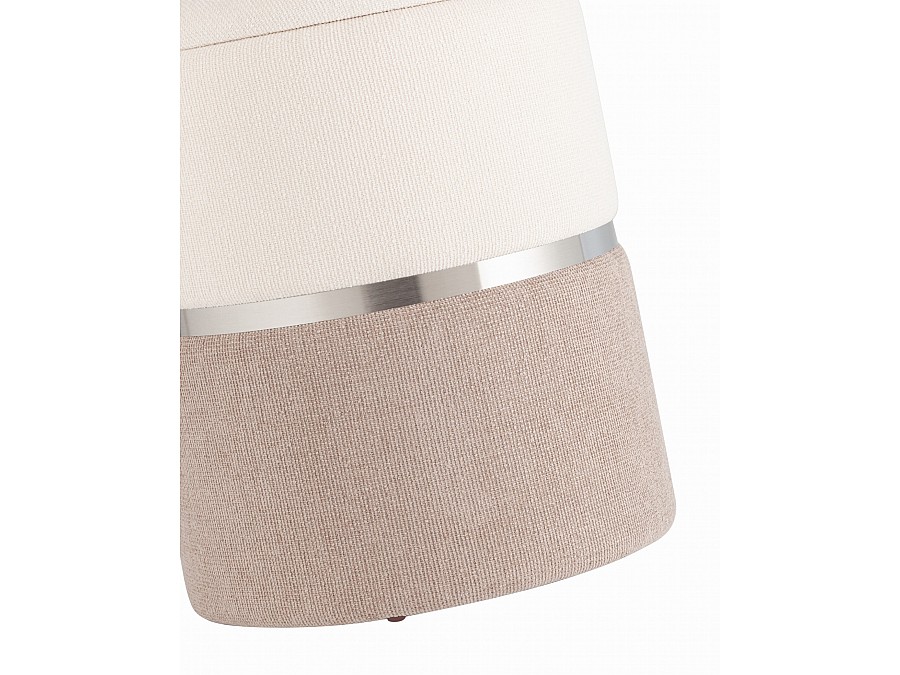 Пуф Кэрри с ящиком серебро серо-бежевый