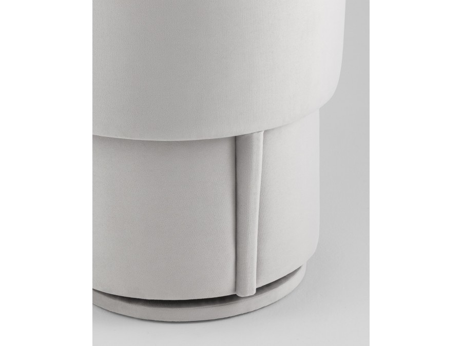 Пуф-трансформер Таунсвилл вращающийся с ящиком велюр светло-серый