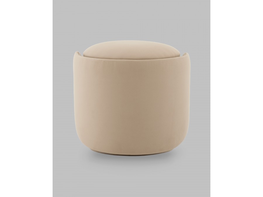 Пуф-трансформер Таунсвилл вращающийся с ящиком велюр бежевый