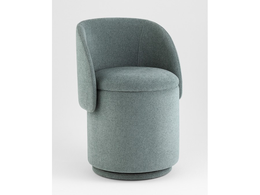 Пуф-трансформер Таунсвилл вращающийся с ящиком букле зеленый