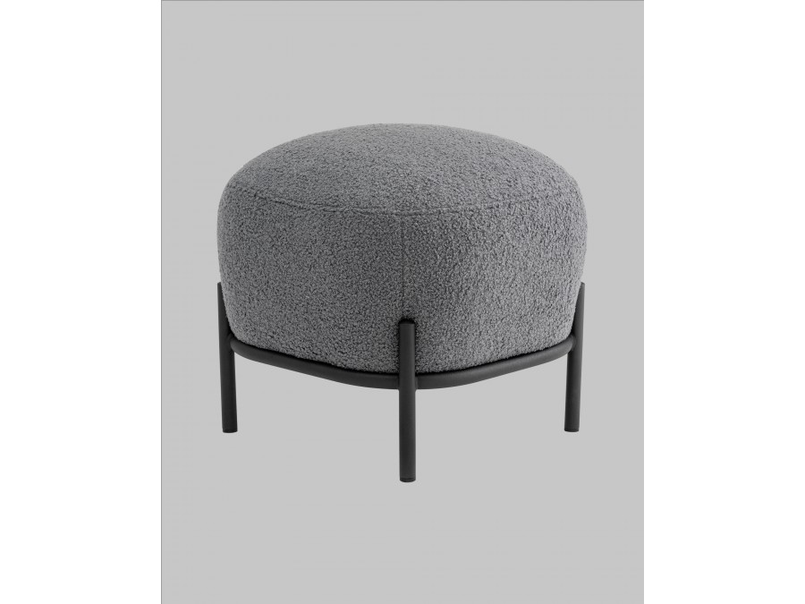 Пуф Стоун букле Fluffy темно-серый