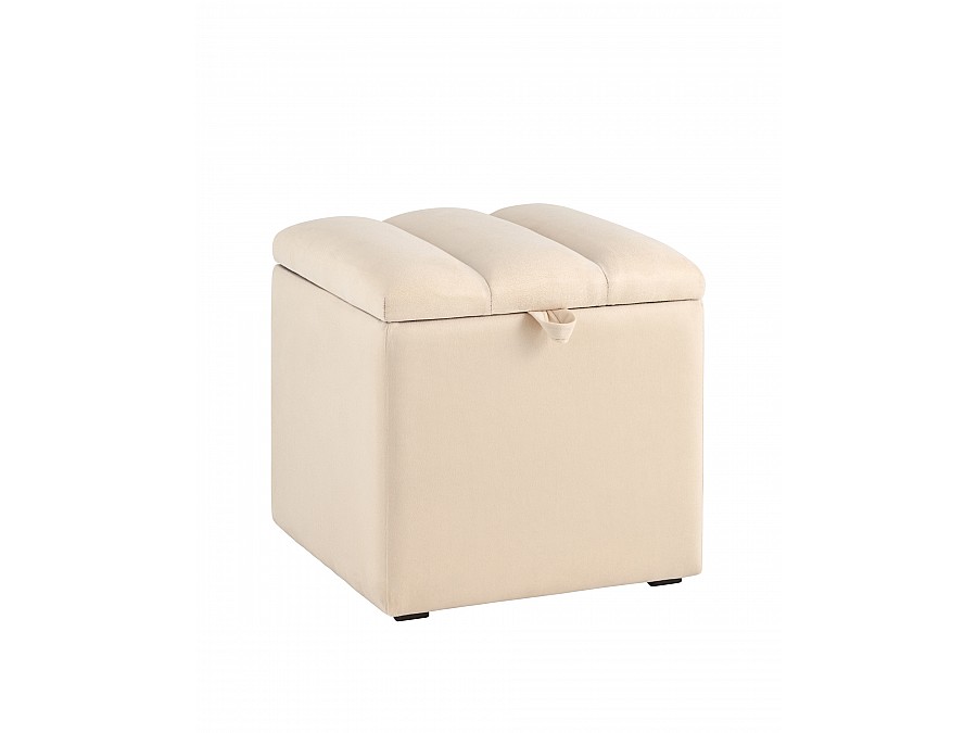 Пуф с крышкой Нильсон велюр бежевый