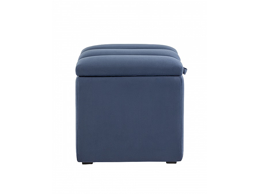 Пуф с крышкой Нильсон велюр синий