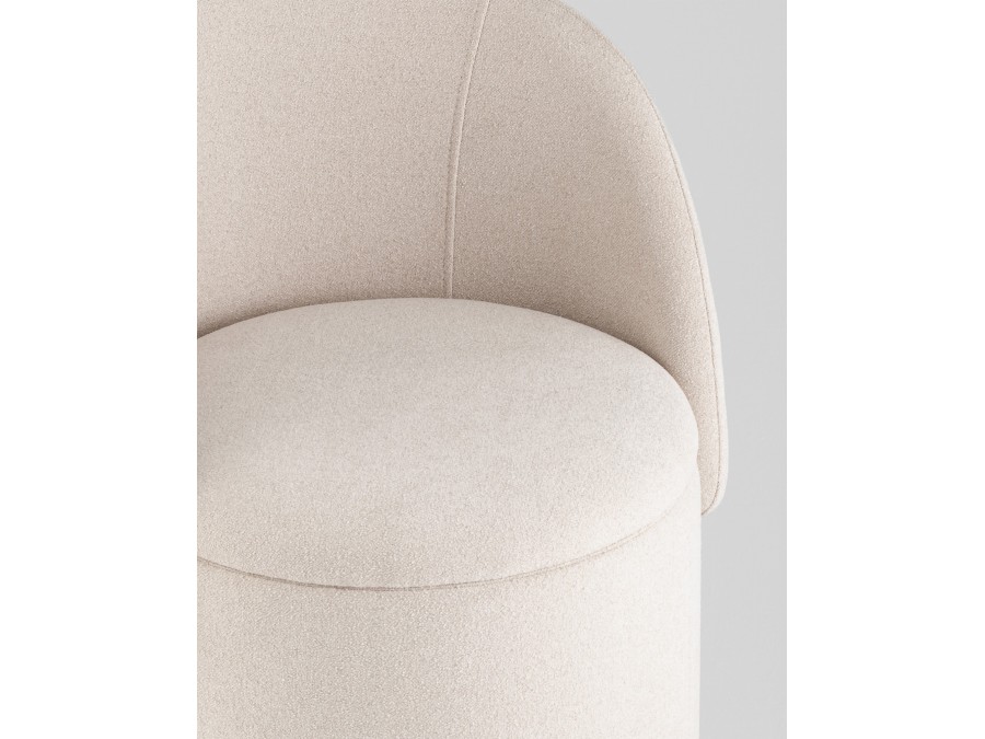 Пуф-трансформер Таунсвилл вращающийся с ящиком букле молочный