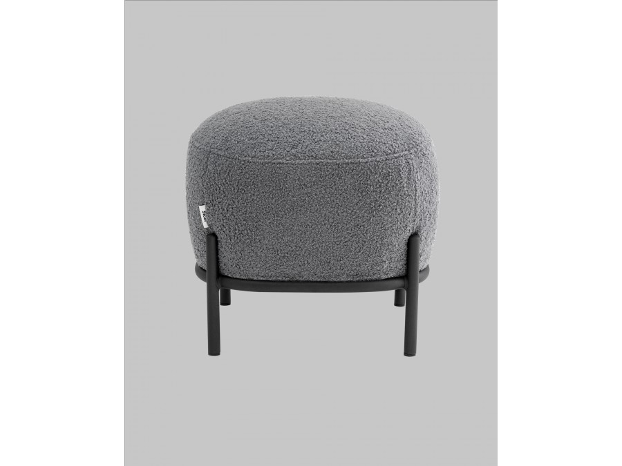 Пуф Стоун букле Fluffy темно-серый