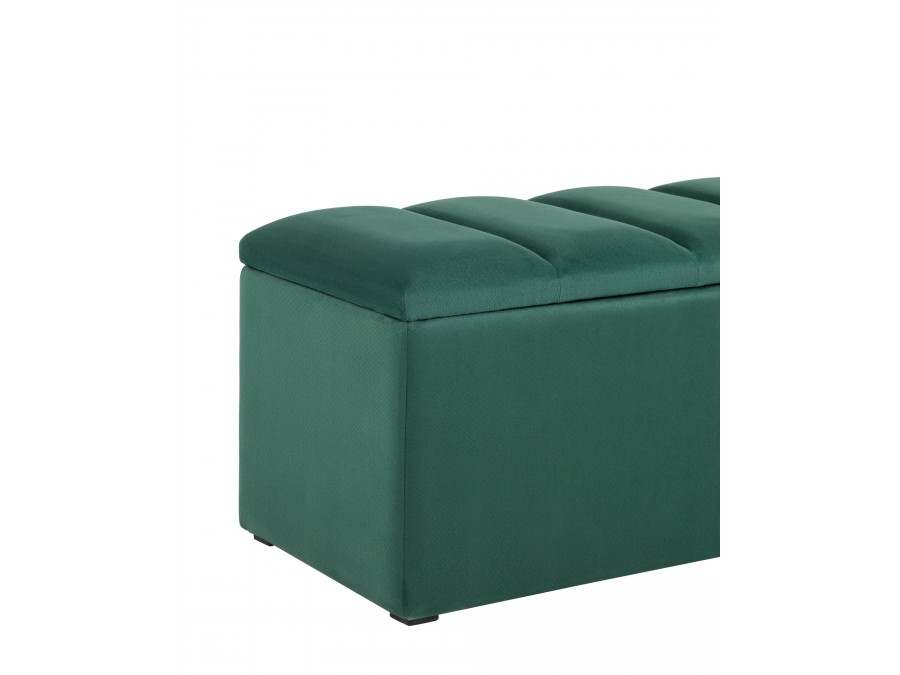 Пуф с крышкой Нильсон 2 велюр зелёный
