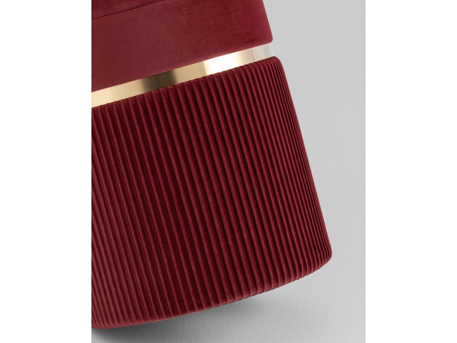 Пуф Миранда с ящиком велюр бордовый