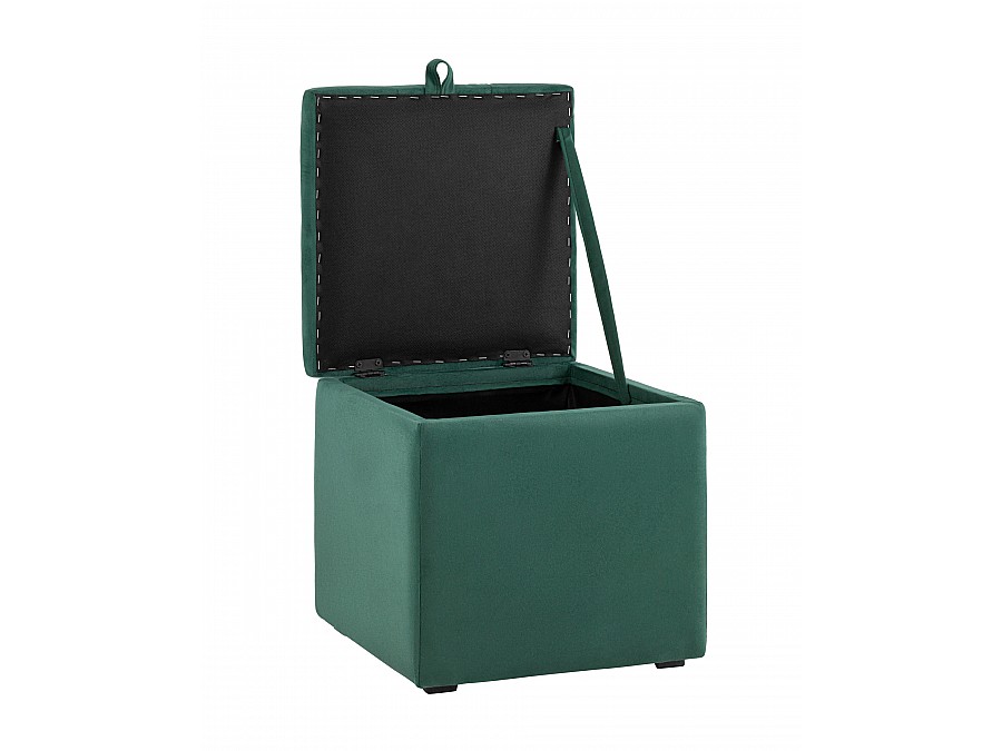 Пуф с крышкой Нильсон велюр зелёный